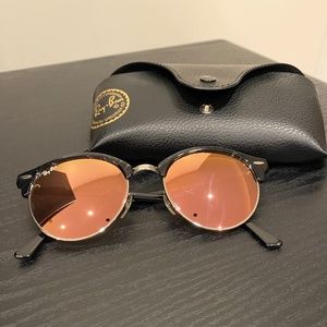 Ray-Ban Clubround - Black/ pink lenses